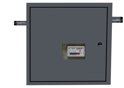 Шкафной газораспределительный пункт ГРПШ-ОХТА-RF-25-1-ЛП-С10 (серый)
