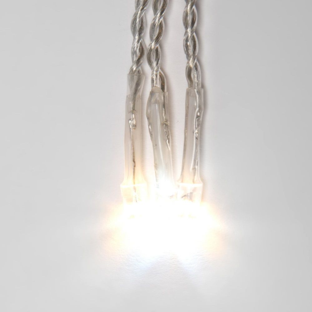 ULD-B25006-440-TTK WARMWHITE-WHITE IP44 Бахрома светодиодная с эффектом мерцания. 25м. Соединяемая. 440 светодиодов. Теплый белый и белый свет. Провод прозрачный. ТМ Uniel