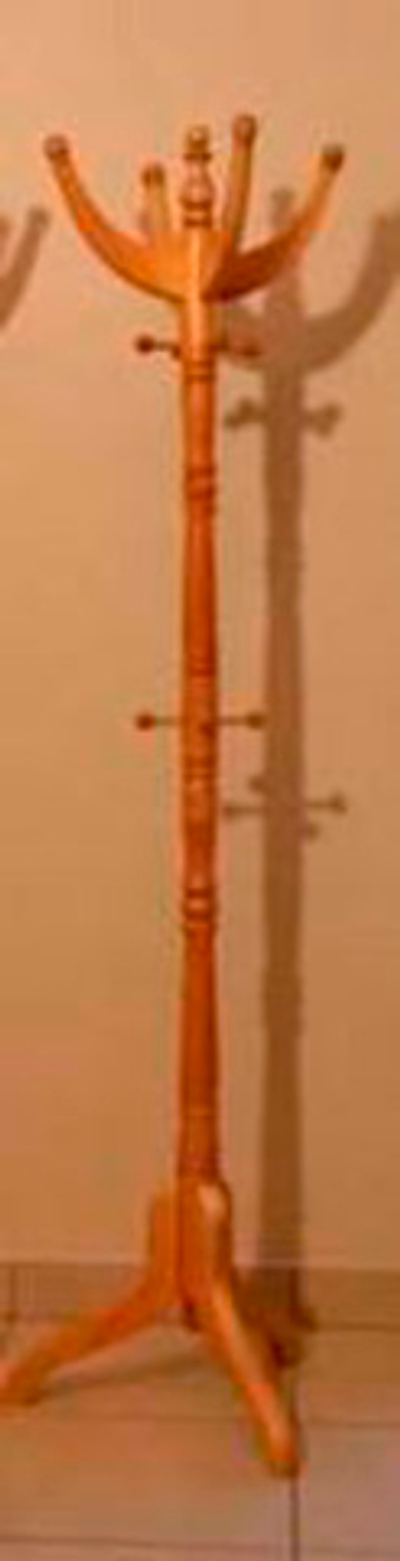 Вешалка - стойка офисная - 2 сосная без хрома (10143)