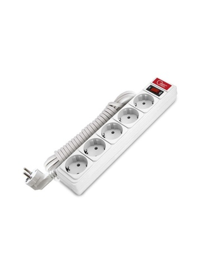 Удлинитель с сетевым фильтром 5х5м 10А IP21 ПВС 3х0.75 бел. Союз 1327