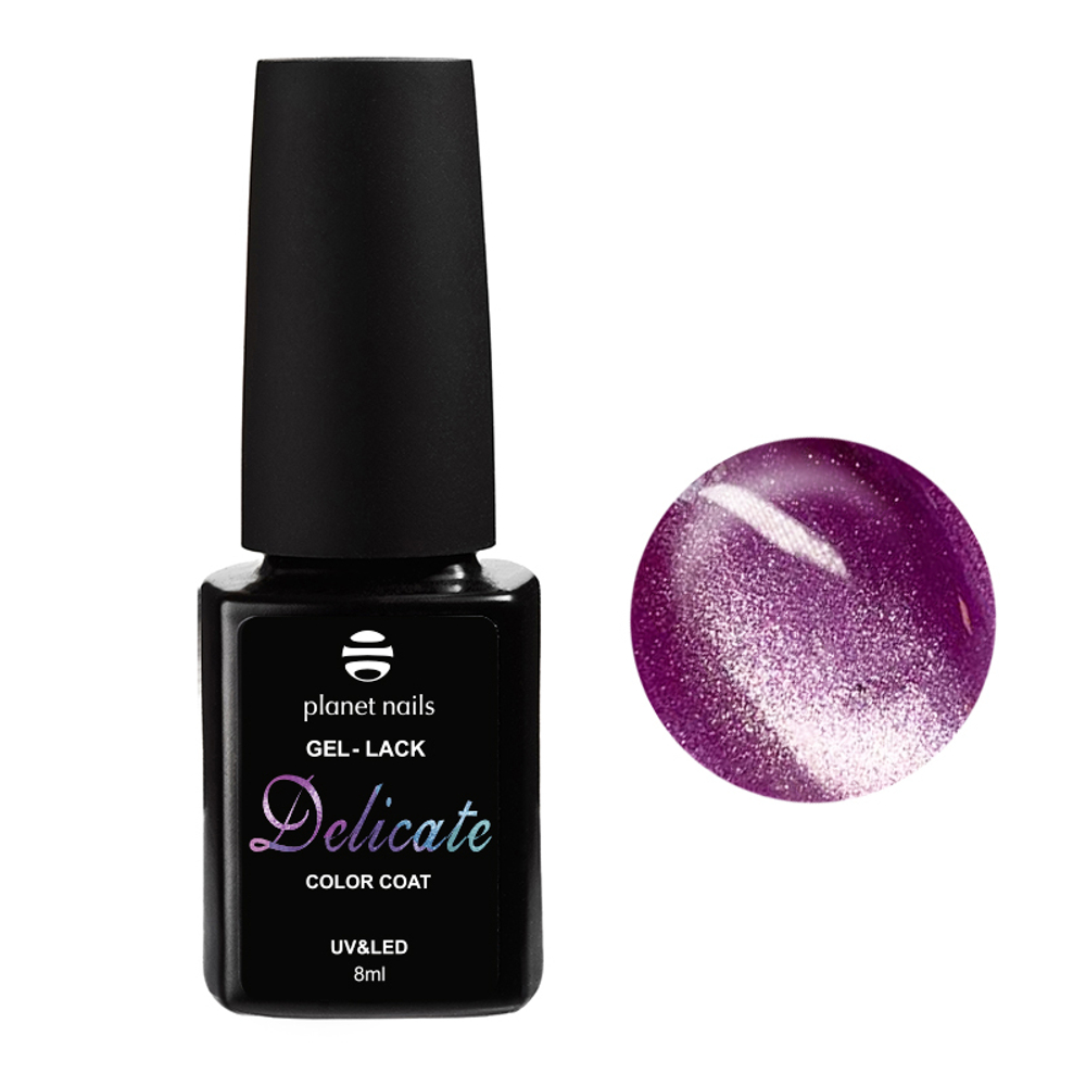Planet Nails Гель-лак "Delicate" 972 кошачий глаз полупрозрачный, 8мл