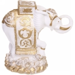 Копилка из гипса «Слон индийский на камнях» 26*28см белый