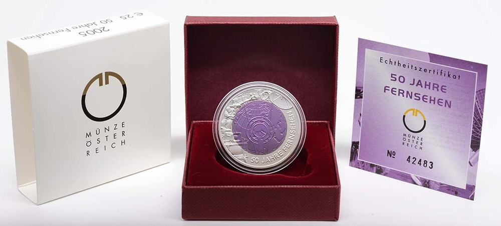 АВСТРИЯ, 2005, 25 ЕВРО [БИМЕТАЛЛ: СЕРЕБРО + НИОБИЙ]