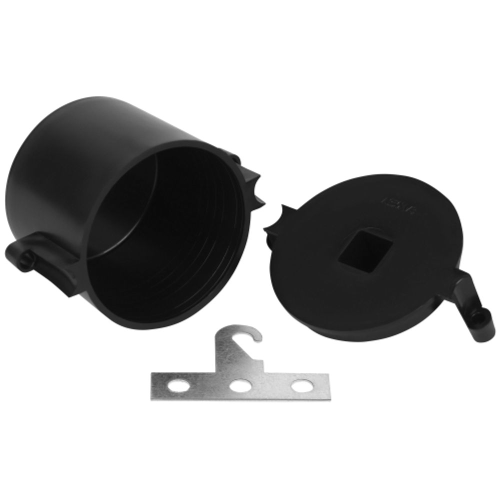 Коробка потолочная ЭРА KUM-75-62-k черная 75х62мм Л253М У3 для монолитного строительства с крюком IP44