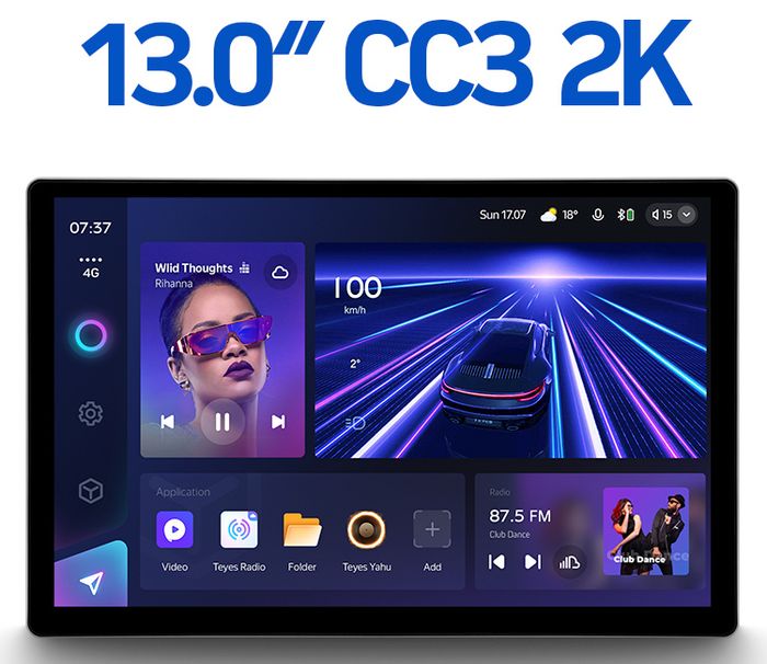 Магнитола для Sollers SF1 2025+ (рамка большая) - Teyes CC3-2K монитор 13" 2K QLED, Android 10, Быстрая, 4G SIM-слот, CarPlay