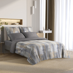 Комплект постельного белья Harmonica Евро с простыней на рез. 180х200 САТИН "Линдор" (2 нав. 70х70 и 2 нав. 50х70)