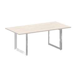 Onix Direct Lux Стол переговорный О-обр. м/к M-O.MO-PRG-19 Денвер Светлый/Нержавеющая Сталь/Хром 198