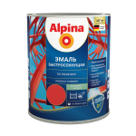 ГРУНТ-ЭМАЛЬ АЛКИД ALPINA ЭМАЛЬ ПО РЖАВЧИНЕ ШЕЛК-МАТ RAL 3000 750 МЛ/ 900ГР