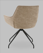 Кресло вращающееся Кимберли рогожка/замша бежевый