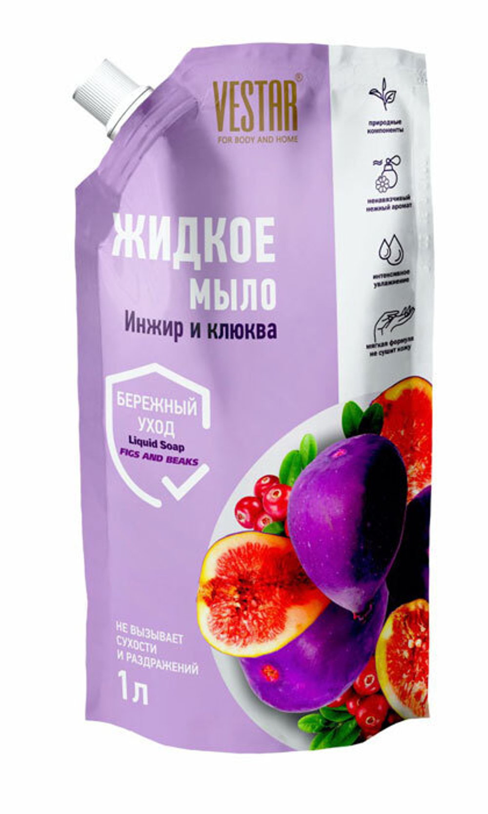 Мыло жидкое Vestar Инжир и Клюква 1,0 л.
