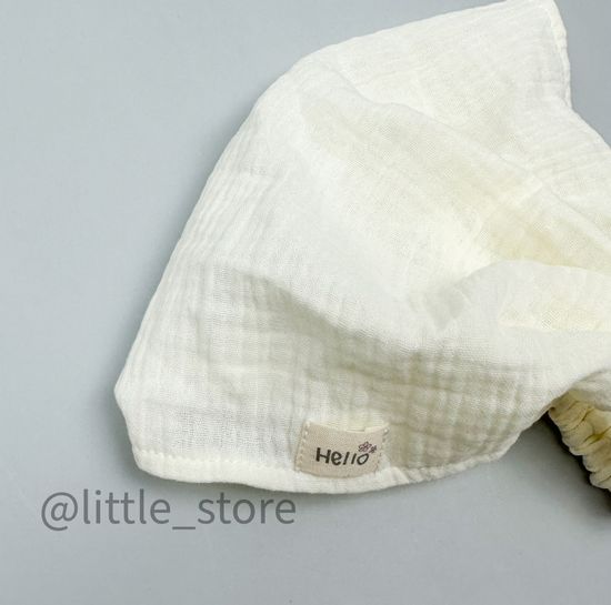 Косынка муслиновая "Hello" молочная