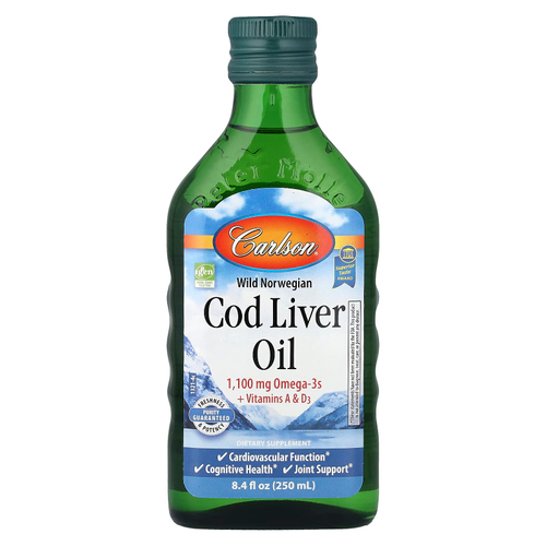 Carlson, Жир печени дикой норвежской трески, 250 мл (8,4 жидк. унц.)