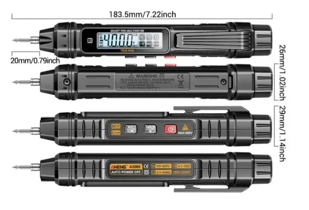 Цифровой специализированный универсальный перьевой тестер, AC / DC вольтметр, детектор заряженной нулевой линии, зуммер