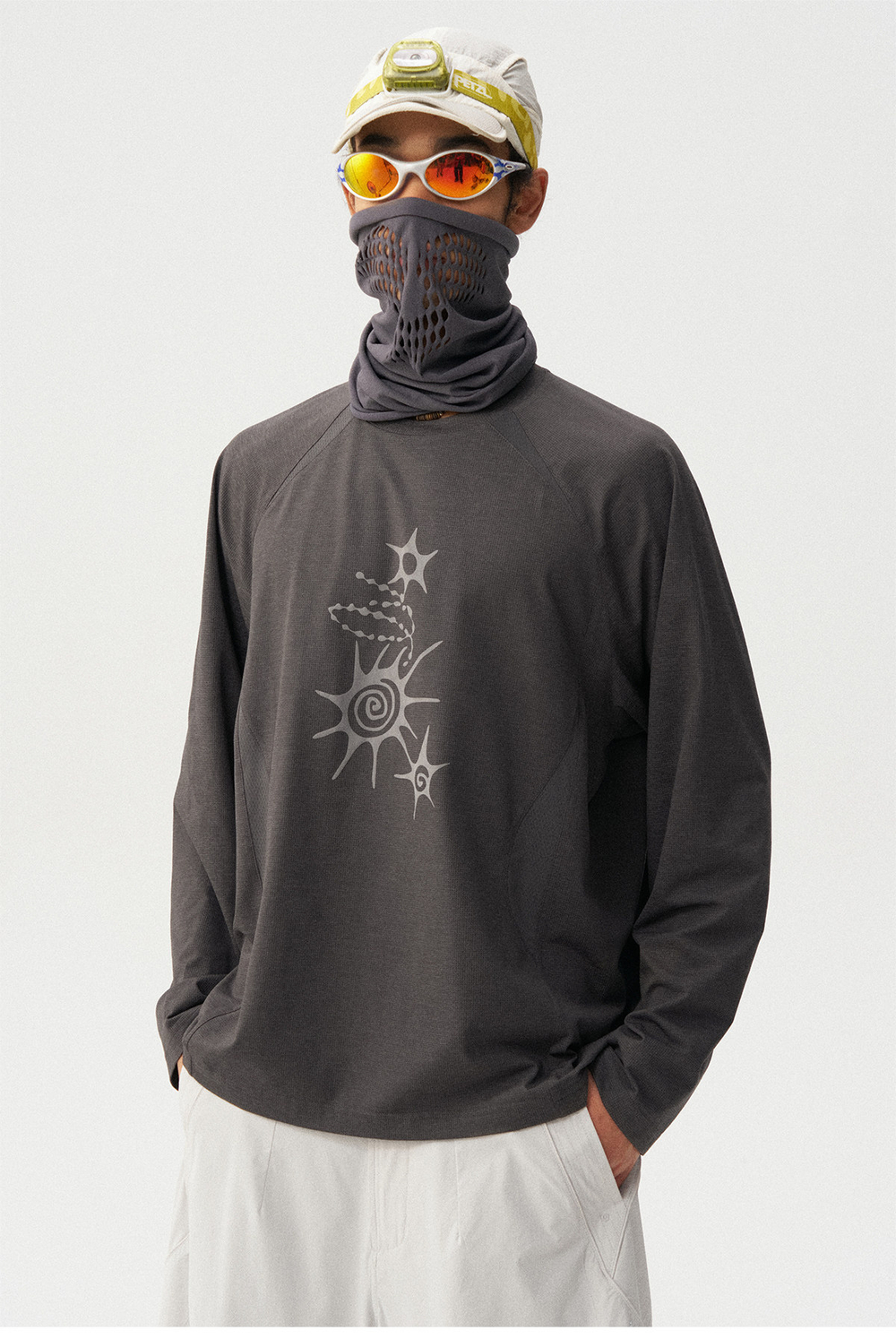 Лонгслив Nothomme Monterest Totem Waffle графит