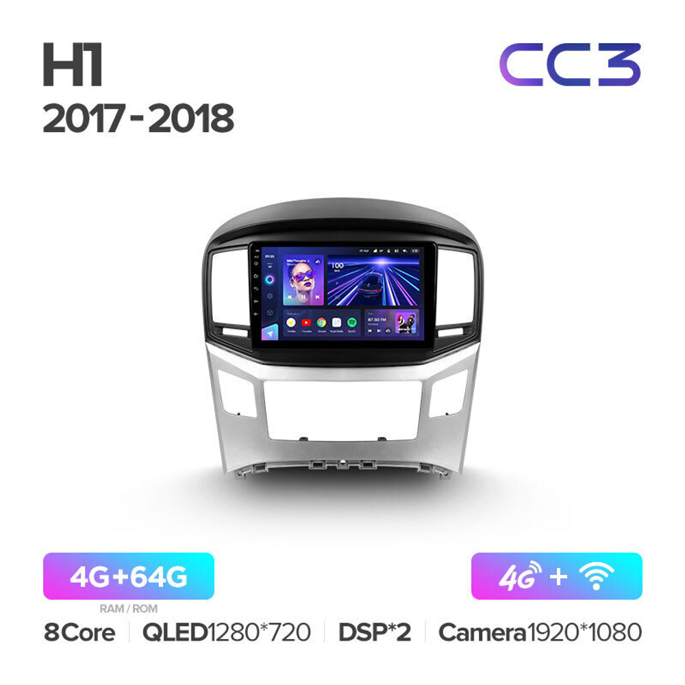 Teyes CC3 9" для Hyundai H1 2017-2018