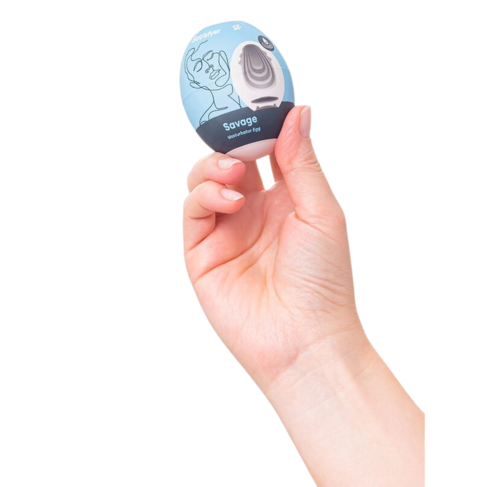 Яйцо мастурбатор Satisfyer Egg Single, рельеф Savage