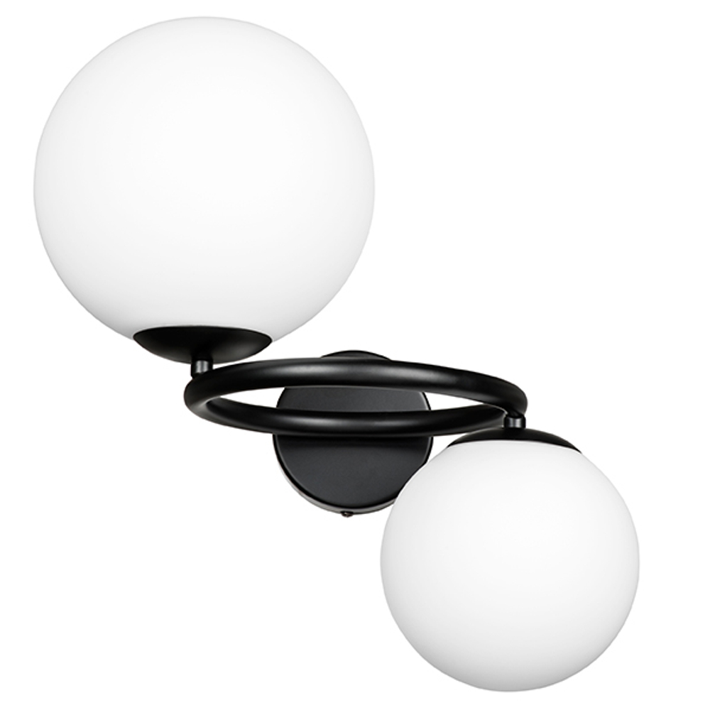 815627 Бра GLOBO 2х40W G9 ЧЕРНЫЙ/БЕЛЫЙ