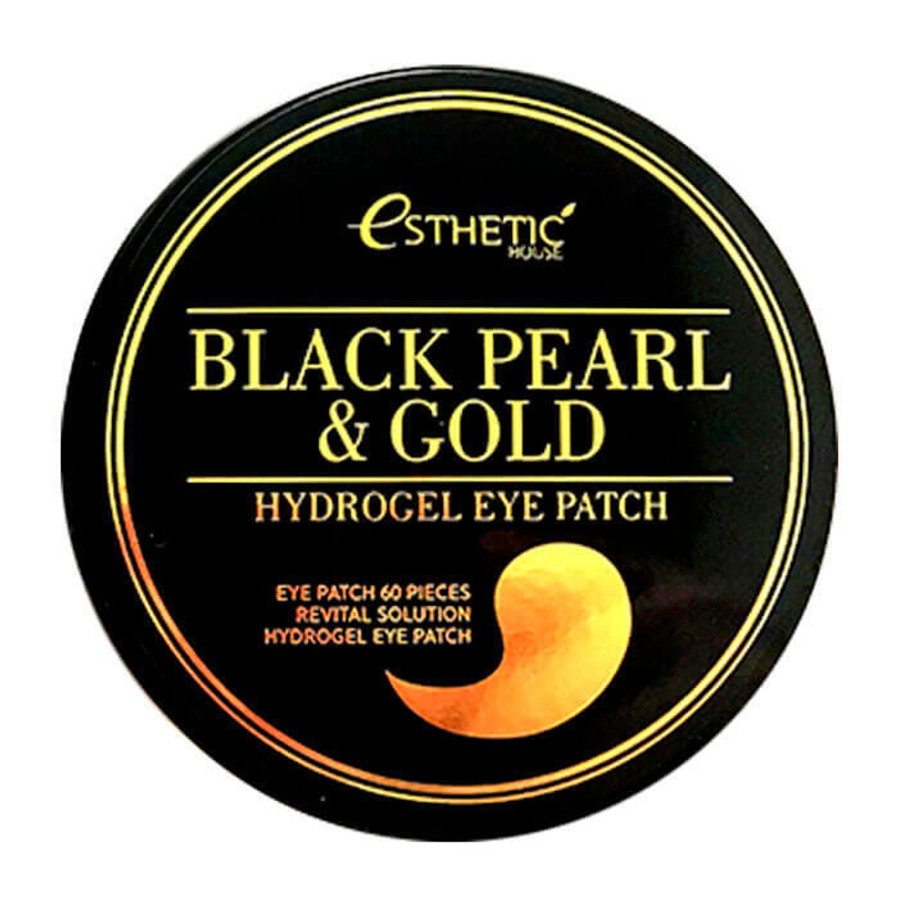 Гидрогелевые патчи с черным жемчугом и золотом Esthetic House Black Pearl Gold Hydrogel Eye Patch