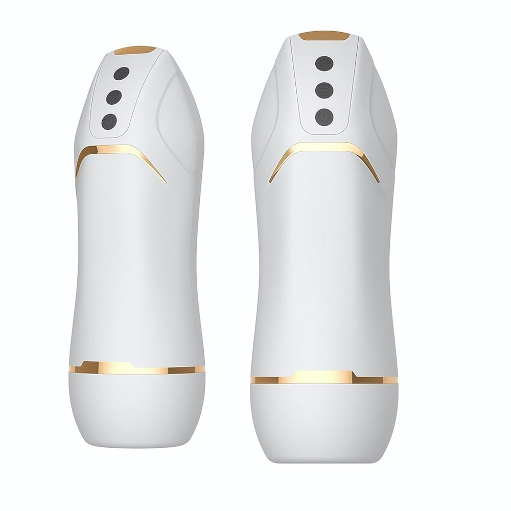 Белый вибромастурбатор Hero с режимом вакуума (Цвет: белый)