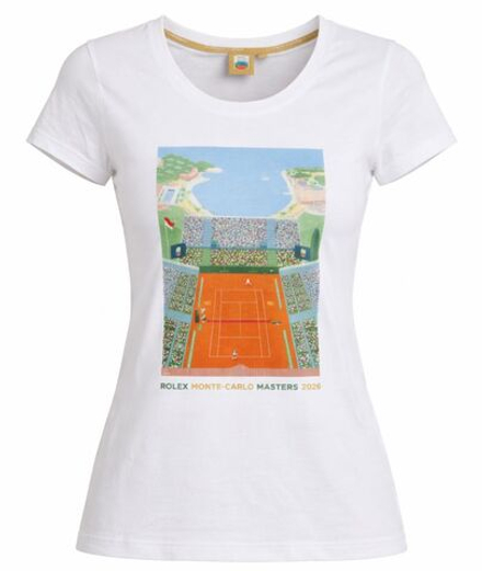 Женская футболка Monte-Carlo Rolex Masters Affiche Print - white