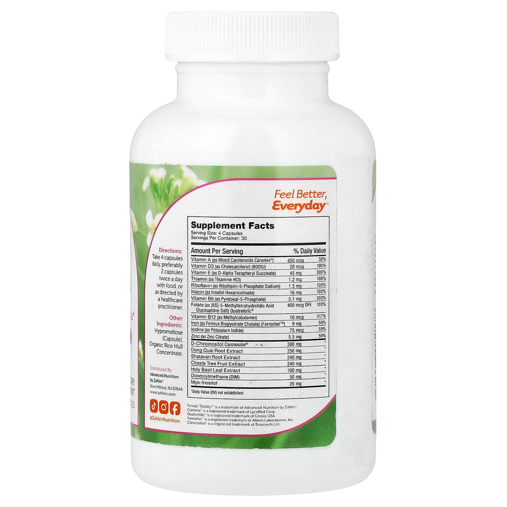 Zahler, Women Totality™, средство для поддержки гормональной системы, 120 капсул