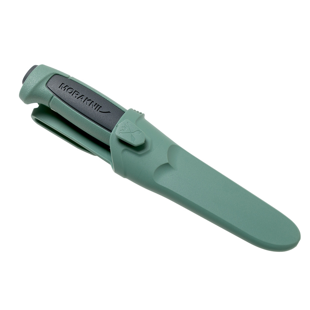 Нож Morakniv Basic 546 нержавеющая сталь, пласт. ручка (зеленая) серая. вставка