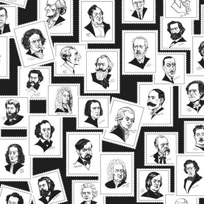 Великие композиторы (черно-белый вариант)