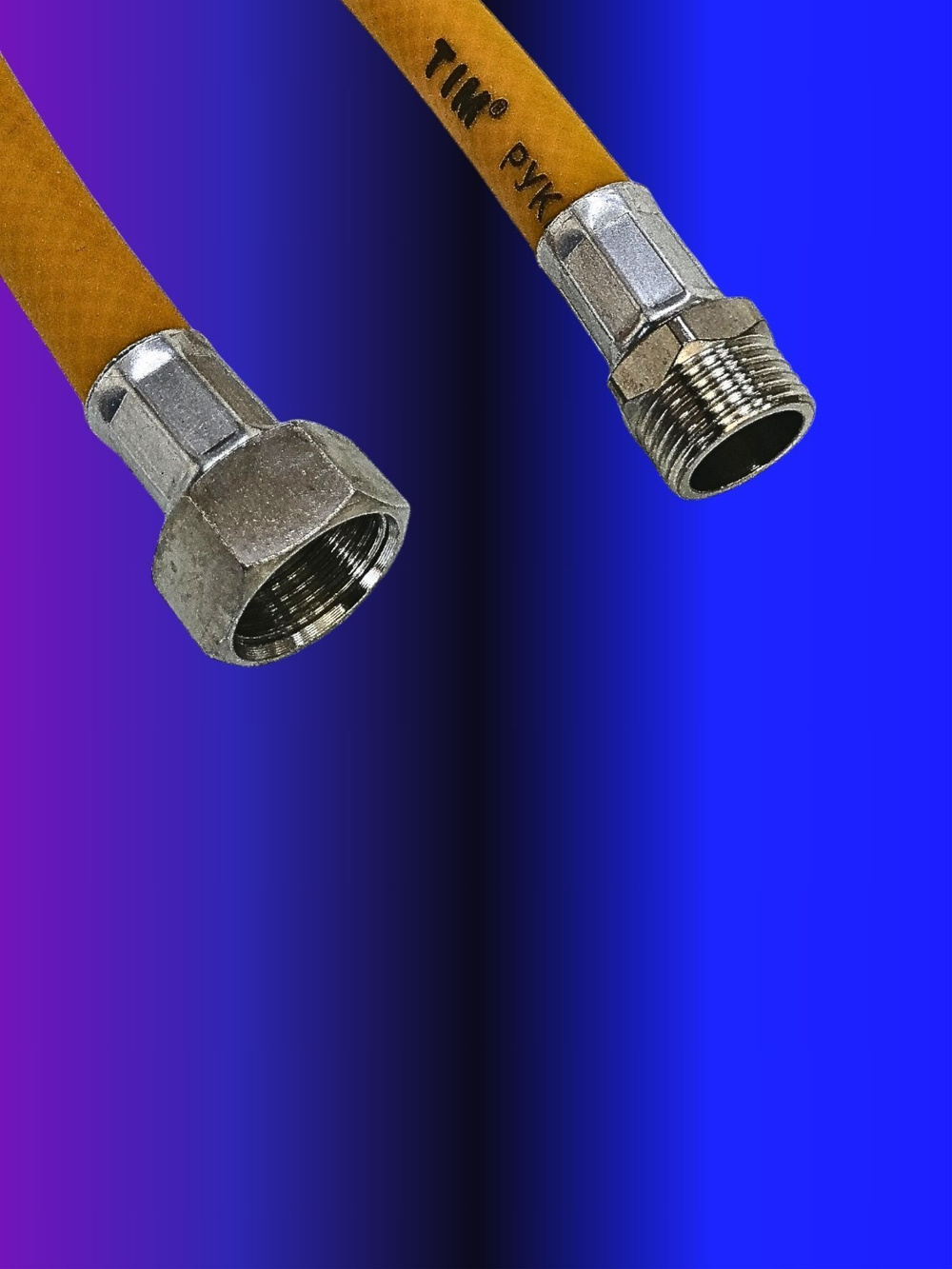 Шланг подводка газовый 1/2"/Газовый шланг ПВХ 1 метр гайка штуцер