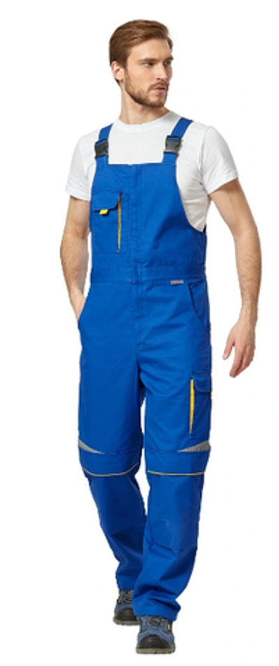 Полукомбинезон рабочий мужской летний "Алатау" цвет васильковый/желтый
