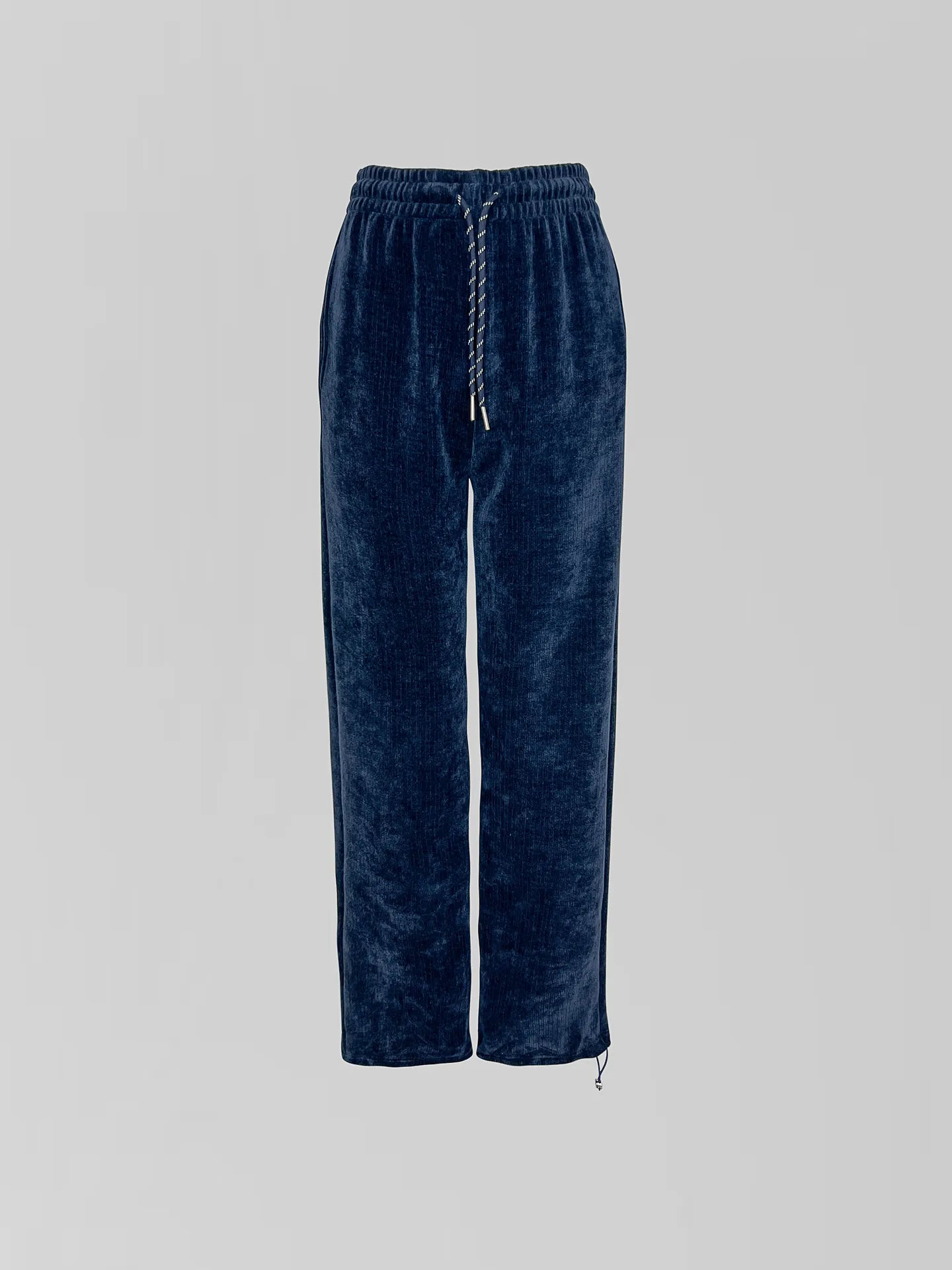 Спортивный костюм Yan Fashion 7118 вельветовый из кофты с капюшоном и широкий брюк