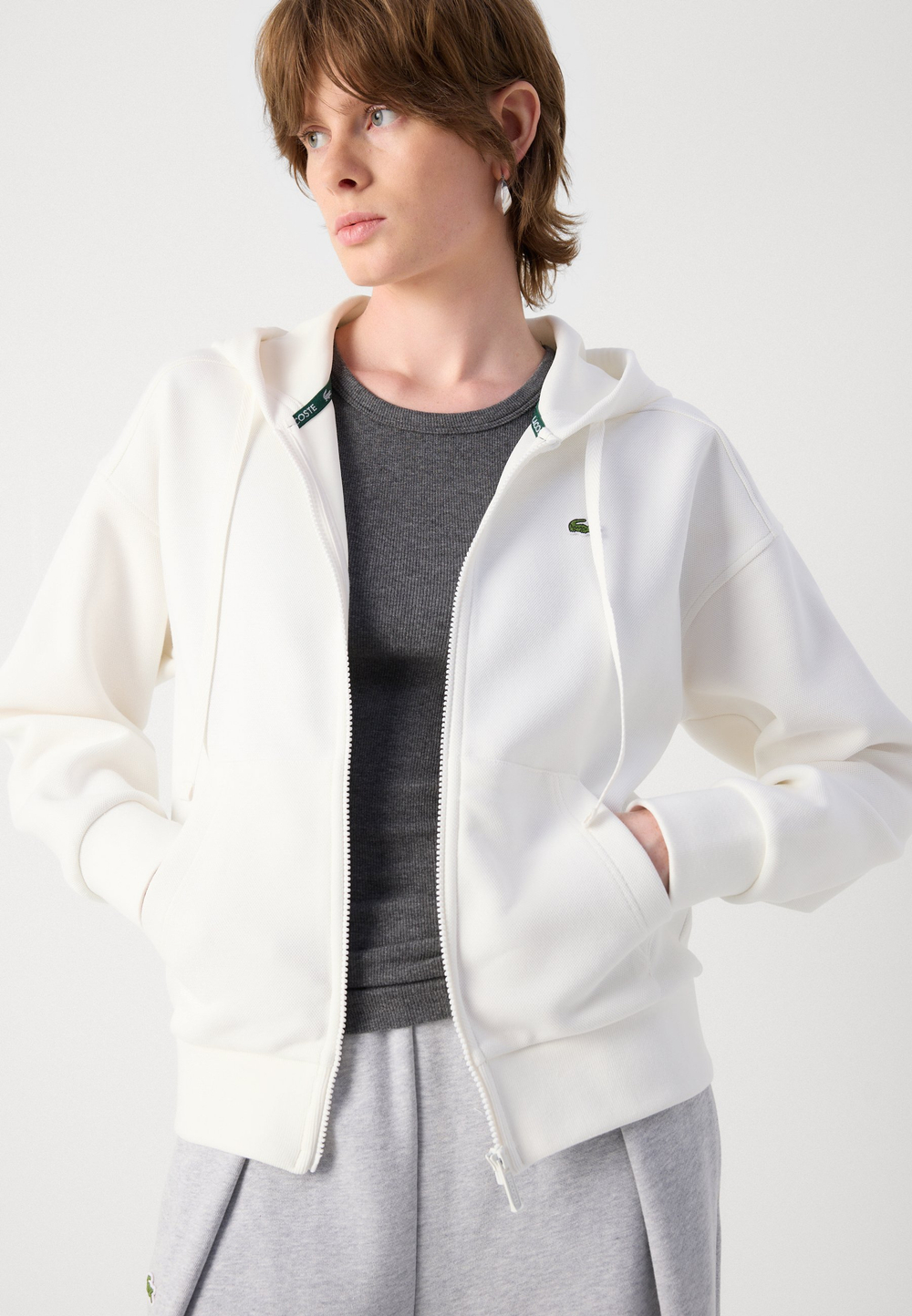 Lacoste Толстовка на молнии - Молочный (LA221J04F-A11)