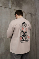Футболка MEDOOZA "Geisha II" Серо-бежевый