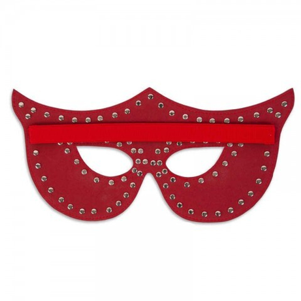 Таинственная Маска с Заклепками Красная