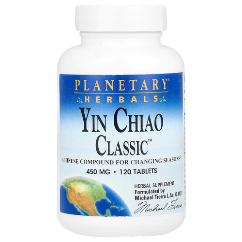 Planetary Herbals, Yin Chiao Classic, 450 мг, 120 таблеток