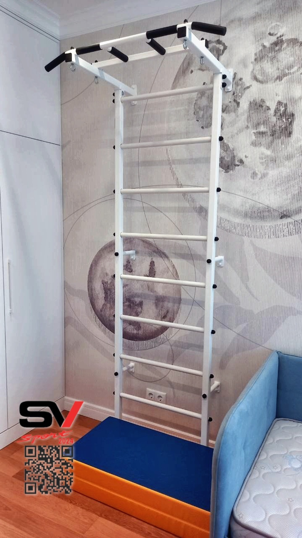 Монтаж шведской стенки Sv Sport в пеноблочные, газоблочные стены