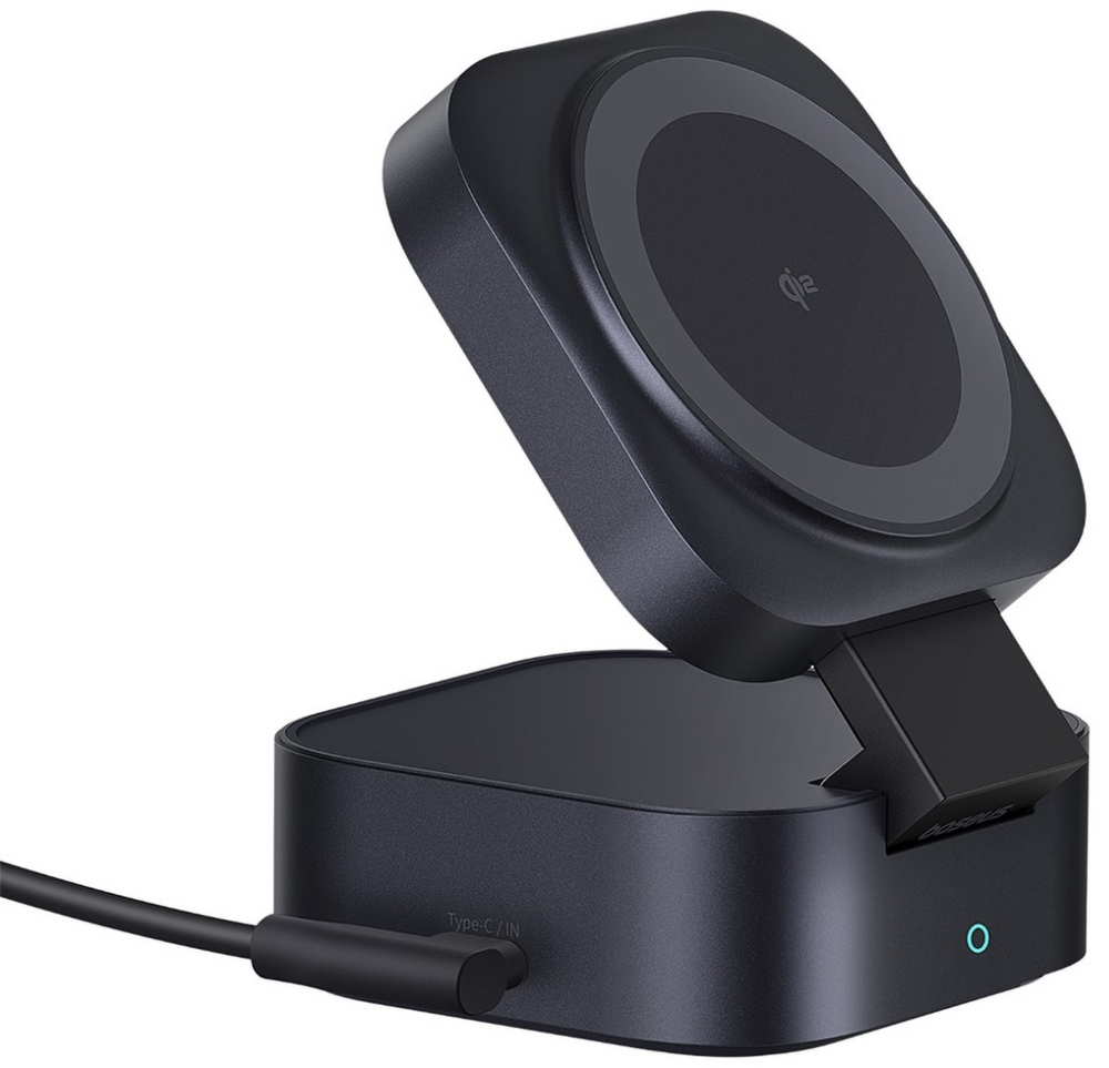 Зарядное устройство Baseus PicoGo 2-in-1 Qi2 15W + USB-C 67W USB Type-C черный