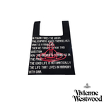 VIVIENNE WESTWOOD СУМКА ШОППЕР ЧЕРНАЯ С ЛОГОТИПОМ БРЕНДА