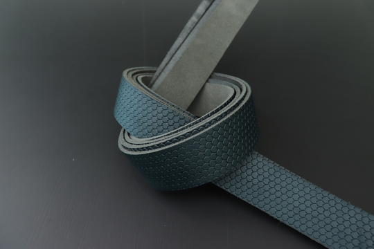 Ременная заготовка сине-зеленая с лицевой отделкой + плита Дракон