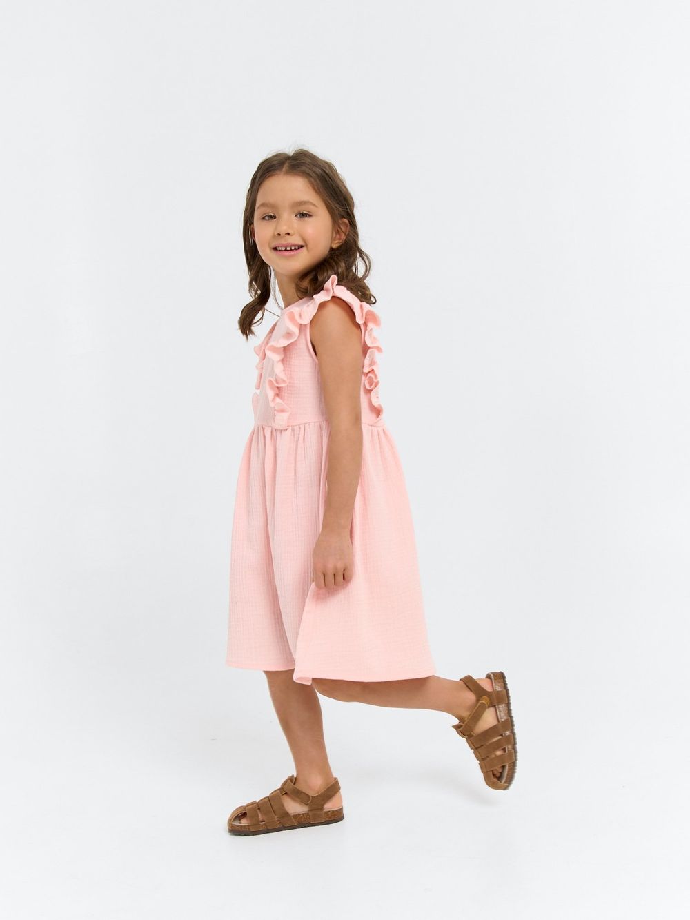 Платье муслиновое "Пудра"