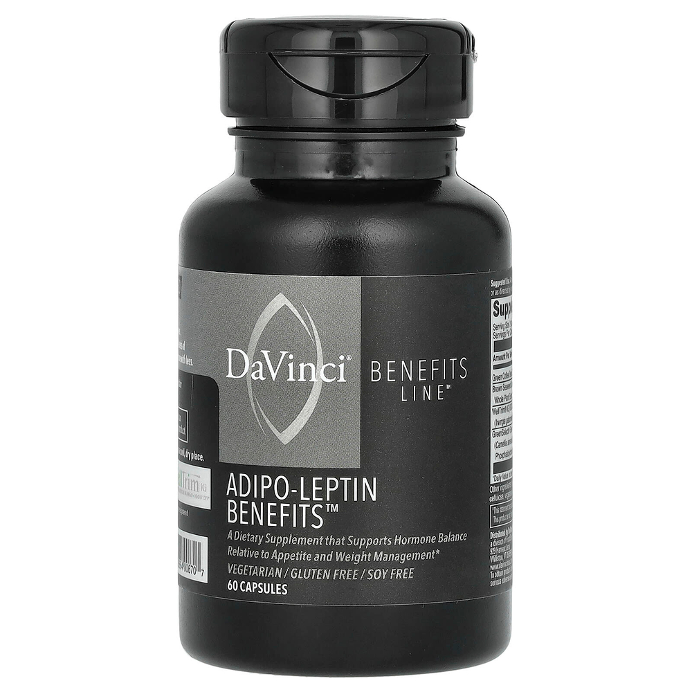 DaVinci Laboratories, Benefits Line, адипо-лептин, 60 капсул