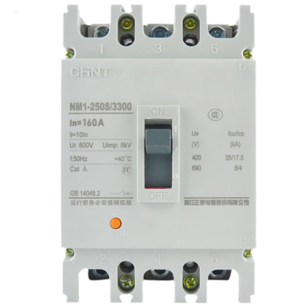 Выключатель автоматический трехполюсный NM1-250S/3300 160A 25кА