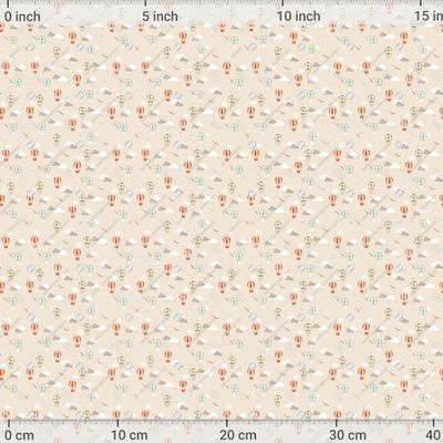 Child style air balloon pattern. fabric, textile illustration by IrinaVelli_art 1200 DPI