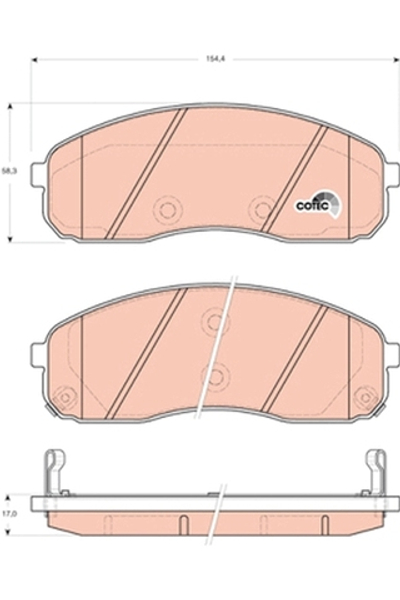 TRW - GDB3433-TRW - Brake Pad Set, disc brake