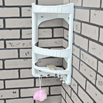 Полка угловая для ванной комнаты, цвет белый