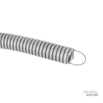 Труба гофр, ПВХ с протяжкой d25 мм (25 м) серая EKF-Plast