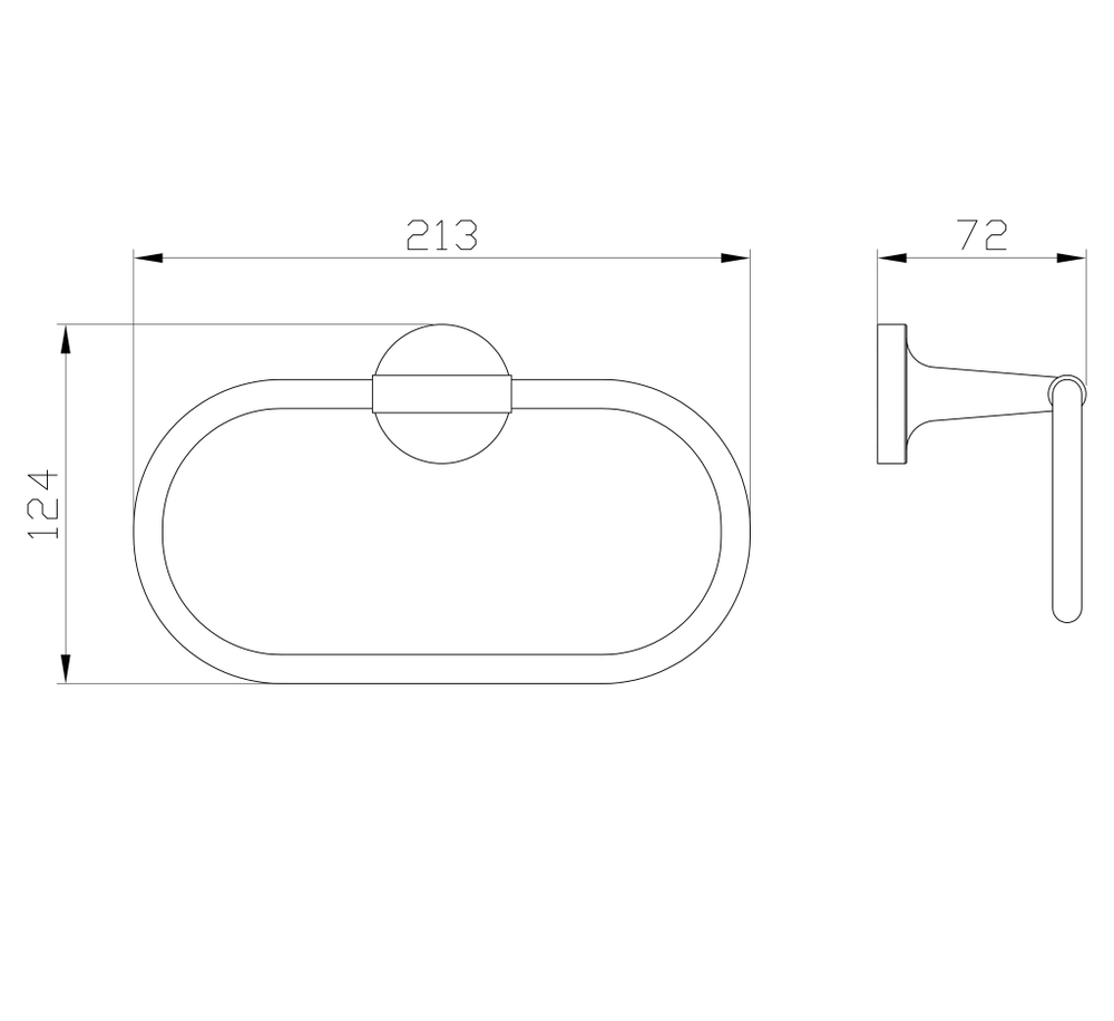 Кольцо для полотенец WONZON & WOGHAND SIMPLE, Хром (WW-6513)