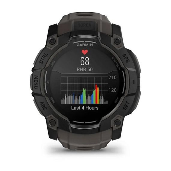 Умные часы Garmin Instinct 3 Amoled 50 mm Black with Charcoal Band (010-03020-00)