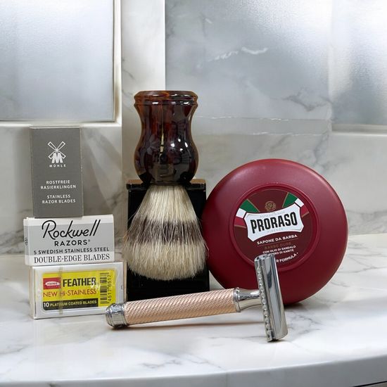 Набор для бритья т-образной бритвой Muehle r89RG (v2)