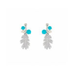Серьги листья Ester Bijoux Дуб OR754-S BW