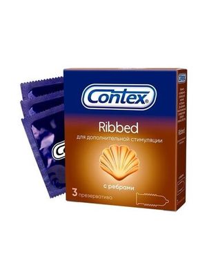 Презервативы Contex Ribbed С ребрами 3 штуки